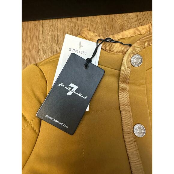 NWT 7 For All Mankind Kids Quilted Snap Front Jacket Cognac Sz 24 Months - Picture 2 of 7